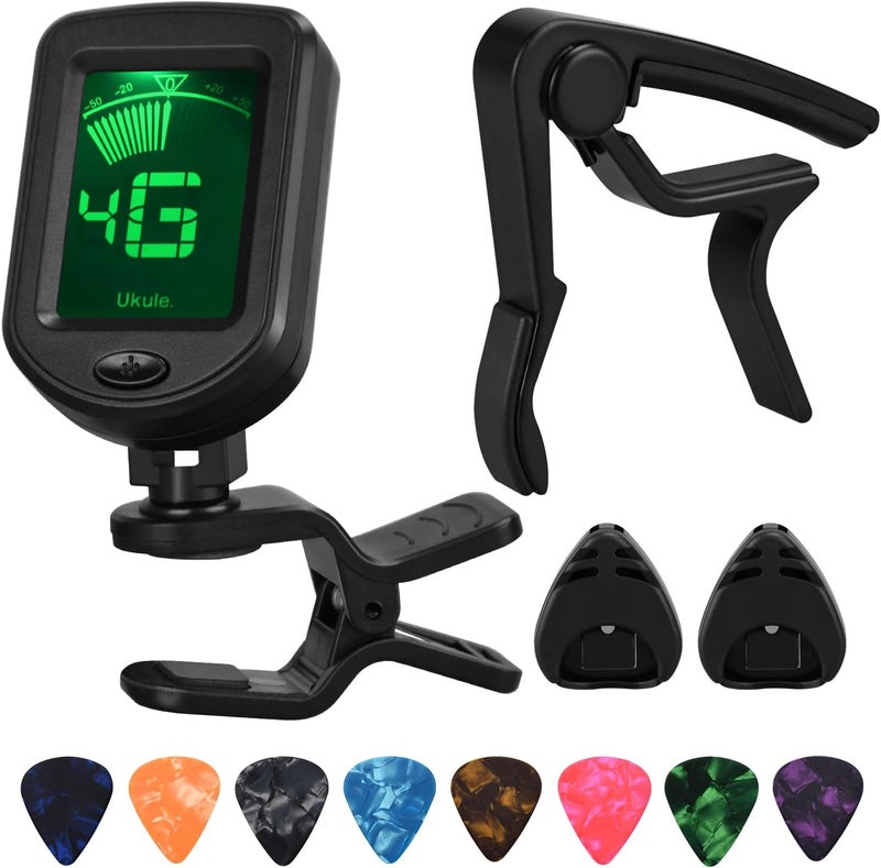 FGBNM 2 Set Guitar Capo Guitar Tuner Set, for Players and Beginners - Image 1